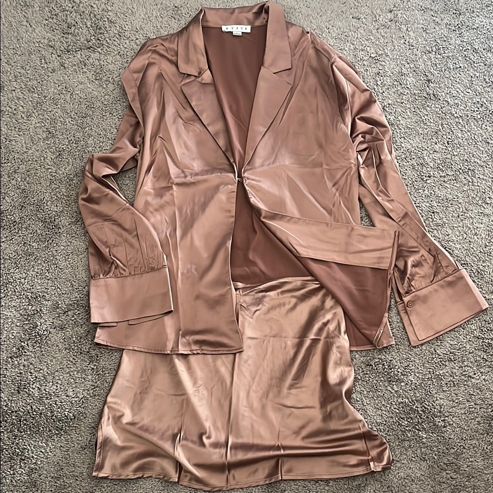 HYFVE satin top and mini skirt